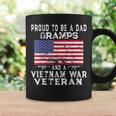 Mens Proud Dad Gramps Vietnam Veteran - Vintage Us Flag Grandpa Coffee Mug Gifts ideas