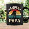 Mens Super Papa Vintage Daddy Dad Papa Fathers Day Coffee Mug Gifts ideas