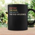 Mens The Man The Myth Bad Influence Pap Pap Xmas Fathers Day Gift Coffee Mug Gifts ideas