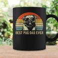Mens Vintage Best Pug Dad Ever Pug Lover Fathers Day Coffee Mug Gifts ideas