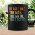 Mens Vintage Dog Dad Man Myth Legend Beagle Dad Day Coffee Mug Gifts ideas