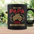 Mens Vintage Father Day Only Papa Rides Motorcycle Cool Biker Dad Coffee Mug Gifts ideas