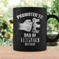 Mens Vintage Promoted To Dad Of Triplets Est 2022 Coffee Mug Gifts ideas