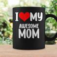 Mothers Day Red Heart With Love I Love My Mom Awesome Mommy Coffee Mug Gifts ideas