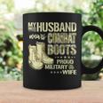 My Husband Wears Combat Boots Dog Tags - Proud Military Wife Coffee Mug Gifts ideas
