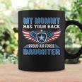 My Mommy Has Your Back Proud Air Force Daughter Military Coffee Mug Gifts ideas