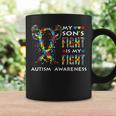 My Sons Fight Is My Fight Support Autism Awareness Mom Dad Coffee Mug Gifts ideas