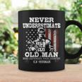 Never Underestimate An Old Man - Patriotic Us Veteran Flag Coffee Mug Gifts ideas