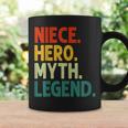 Niece Hero Myth Legend Retro Vintage Nichte Tassen Geschenkideen