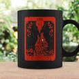 Occult Tarot Card Strength Of Wolf Design Dark Witchcraft Coffee Mug Gifts ideas
