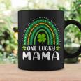 One Lucky Mama Rainbow Saint Patricks Day Lucky Mom Mother Coffee Mug Gifts ideas