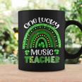 One Lucky Music Teacher Rainbow Shamrock St Patricks Day Coffee Mug Gifts ideas