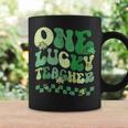 One Lucky Teacher St Patricks Day Retro Vintage Coffee Mug Gifts ideas