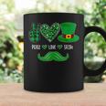 Peace Love Irish Peace Heart Shamrock St Patricks Day Coffee Mug Gifts ideas