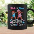 Pink Or Blue Cousin Loves You Black Baby Gender Reveal Party Coffee Mug Gifts ideas