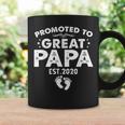 Promoted To Great Papa 2021 Fathers Day Gifts Grandpa Daddy Coffee Mug Gifts ideas