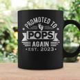 Promoted To Pops Again 2023 Grandpa Papa Pops Pop Retro Coffee Mug Gifts ideas