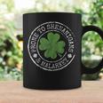 Prone To Shenanigans & Malarkey Fun Clovers St Patricks Day Coffee Mug Gifts ideas