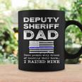 Proud Deputy Sheriff Dad Father Thin Blue Line American Flag Coffee Mug Gifts ideas