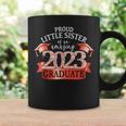 Proud Little Sister I 2023 Graduate Black Red Outfit Coffee Mug Gifts ideas