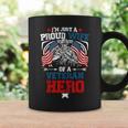Proud Wife Veteran Hero Us Flag Vintage Veterans Day Husband Coffee Mug Gifts ideas