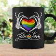 Rainbow Skeleton Heart Love Is Love Lgbt Gay Lesbian Pride Coffee Mug Gifts ideas