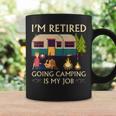 Retired Camper Gift Going Camping Is My Job Coffee Mug Gifts ideas