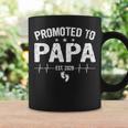 Retro Promoted To Papa Est 2020 Fathers Day New Grandpa Coffee Mug Gifts ideas
