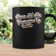 Retro Vintage Soon To Be Godmother 2023 First Time Godmother Coffee Mug Gifts ideas