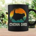 Retro Vintage Style Funny Fat Daddy Cat Meme Chonk Cat Dad Coffee Mug Gifts ideas