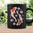 Retro Yin Yang Kawaii Japanese Koi Fish And Blossom Sakura Coffee Mug Gifts ideas