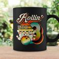 Rollin Into Bowling 3 Year Old Retro Birthday 3Rd Bday Party Coffee Mug Gifts ideas