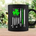 Shamrock Irish American Flag Firefighter St Patricks Day Coffee Mug Gifts ideas