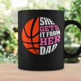 She Gets It From Her Dad Basketball Girls Womens Daughters Coffee Mug Gifts ideas
