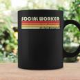 Social Worker Funny Job Title Profession Birthday Worker Coffee Mug Gifts ideas