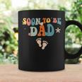 Soon To Be Dad Pregnancy Announcement Retro Groovy Funny Coffee Mug Gifts ideas