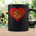 Sports Basketball Ball Red Love Shaped Heart Valentines Day Coffee Mug Gifts ideas
