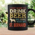 St Bernard Dad Drink Beer Hang With Dog Funny Men Vintage Coffee Mug Gifts ideas
