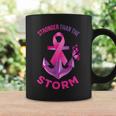 Stronger Than The Storm Fight Breast Cancer Ribbon Wear Pink Coffee Mug Gifts ideas