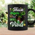 Thick Thighs Lucky Vibes St Patricks Day Melanin Black Women Coffee Mug Gifts ideas