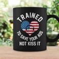 Trained To Save Your Ass Not Kiss It - Funny 911 Operator Coffee Mug Gifts ideas