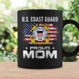 US Coast Guard Proud Mom With American Flag Gift Veteran Coffee Mug Gifts ideas