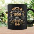 Vintage 1959 The Man Myth 64 Years Old Legend Life Begins At Coffee Mug Gifts ideas