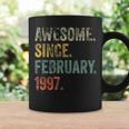 Vintage 1997 25Th Birthday Awesome Since February 1997 Coffee Mug Gifts ideas