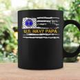 Vintage American Flag Proud Us Navy Papa Veteran Military Coffee Mug Gifts ideas