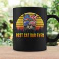 Vintage Best Cat Dad Ever Fathers Day Gifts 4Th Of July Men Coffee Mug Gifts ideas