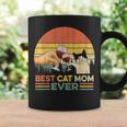 Vintage Best Cat Mom Ever Wine Drinking Women Coffee Mug Gifts ideas