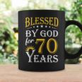 Vintage Blessed By God For 70 Years Happy 70Th Birthday Coffee Mug Gifts ideas