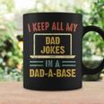 Vintage I Keep All My Dad Jokes In A Dad A Base Fathers Day Coffee Mug Gifts ideas