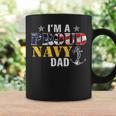 Vintage Im A Proud Navy With American Flag For Dad Coffee Mug Gifts ideas